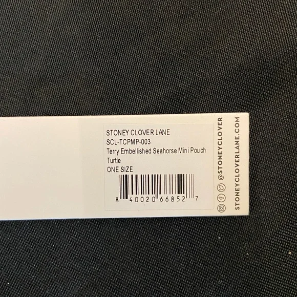 STONEY CLOVER LANE Terry Seahorse Mini Pouch - Picture 6 of 8